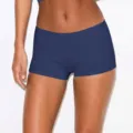 Women athletic solid color boxer shorts, stretchy slim fit fitness workout activewear pants. - S / Shorts / Dark Blue