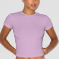 Women Slim Fit Short Sleeve T-Shirt Casual Solid Color Crew Neck Basic Summer Top - S / T-Shirts / Lotus root pink