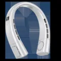 Tragbarer kabelloser Nackenventilator Mini USB kuehlender Sommer Ventilator Weiss - Weiß [Standardversion] 5-stufige Windgeschwindigkeitsanpassung + Eiskeramik-Kühlung