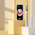 Kit nettoyeur d'oreilles visuel intelligent Blanc Étoilé, otoscope HD avec 8 accessoires - Version phare / Blanc