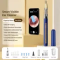 Smart visual ear cleaner with HD otoscope camera, WiFi connection, and rich accessories kit. - Flagship Model [Blue]