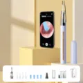 Smart visual ear wax removal tool with camera, LED light, and multi-piece accessory kit for daily ear care. - Flagship Model [White]