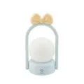 Portable silicone night light with cute bow and touch control for cozy bedroom or camping. - LD55A Bowknot Portable Night Light (Three-Gear) / Blue
