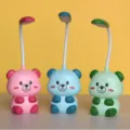 Simpatica lampada da scrivania LED ricaricabile USB orso cartone animato per camera studenti. - Lampada da scrivania orso JS6818