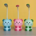 Simpatica lampada da scrivania LED USB ricaricabile con collo flessibile per studio e lettura - Lampada da scrivania cucciolo carino JS6817