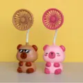 Simpatico ventilatore da tavolo orsetto USB ricaricabile mini ventilatore portatile. - Stile Orso