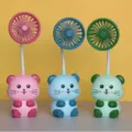 Carino ventilatore da tavolo mini ricaricabile USB animale cartone animato piccolo ventilatore - Stile Gatto Carino