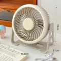 Mini ventilatore da tavolo USB portatile con supporto, ventilatore silenzioso per ufficio e casa. - Grigio chiaro