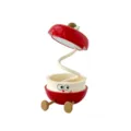 Lampada da scrivania pieghevole a LED a forma di mela carina con USB ricaricabile e collo a molla. - Rosso