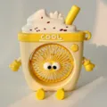 Ventilatore da tavolo creativo a forma di gelato USB simpatico piccolo ventilatore portatile - Giallo