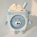 Simpatico ventilatore da tavolo USB gelato blu con velocità regolabili per scrivania. - Blu