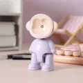 Graziosa luce notturna LED scimmia viola 3D mini decorazione da scrivania lampada. - Viola chiaro