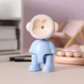 Mini simpatica lampada LED da scrivania scimmia 3D, luce notturna a batteria variante. - Azzurro