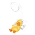 Süße schlafende Ente Schreibtischlampe USB wiederaufladbare tragbare Leselampe für Schlafzimmer - Gelb