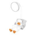 Süße Cartoon schlafende Ente Schreibtischlampe, USB wiederaufladbare tragbare LED Lampe fürs Zimmer. - Weiß