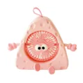 Simpatico mini ventilatore formaggio rosa portatile USB ricaricabile da tavolo carino - Ventilatore Triangolo Formaggio / Rosa