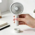 Mini ventilatore portatile USB ricaricabile ventilatore da tavolo per ufficio e viaggio - Bianco