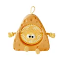 Mini ventilatore carino a forma di formaggio triangolare, USB ricaricabile portatile. - Ventilatore Triangolo Formaggio / Marrone
