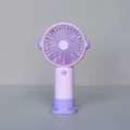 Lila tragbarer Handventilator mit Basis, USB aufladbarer kleiner Kuehlventilator Sommer. - XY022 Wiederaufladbarer Ventilator (2 Stufen) Rosa