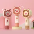 Mini ventilatore portatile carino con design a cartoni animati, ricaricabile via USB per l'estate. - Stile Maialino Carino (Colore Misto)