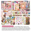 Kit de scrapbooking floral avec carnet et autocollants - Ensemble de 155 Pièces / Printemps Fleuri