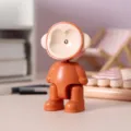 Simpatica scimmia luce notturna LED mini decorazione a batteria per scrivania camera. - Arancione Scuro