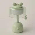 Lampada da scrivania LED vintage fiocco verde menta ricaricabile USB, carina luce notturna. - Verde