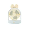Simpatico ventilatore da tavolo con fiocco portatile ricaricabile USB con luce LED 3 velocità - LD8362A / Blu