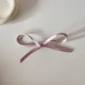 Minimalista rosa saten lazo pinza de pelo elegante dulce broche pico de pato accesorio - Pinzas de pelo pico de pato / 1# Pinza de Pico de Pato con Lazo en Ocho Rosa