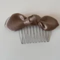Brown Knotted Bowknot - Hair Comb