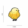 Muscle chick enamel pin, cute funny animal metal brooch badge, yellow color variant - Muscle Chicken (CZ3748-1)