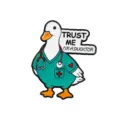 Cute duck doctor metal enamel pin funny cartoon animal brooch badge for backpack clothes - Duck Doctor