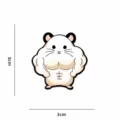 Funny muscular hamster metal brooch badge, creative fitness animal enamel pin for clothes. - Muscle Hamster (CZ3748-3)