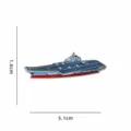 Spilla in smalto per portaerei militare distintivo in metallo spilla patriottica 5,1 cm - Stile Portaerei A (CZ4670-2)