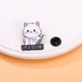 Spilla smaltata gatto infermiere, simpatico distintivo in lega di cartone per vestiti e zaino. - Sono Un Gatto Infermiera (CZ0651-4)