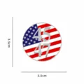 US flag 45 47 metal lapel pin patriotic souvenir election badge brooch 3.5cm accessory - Round Flag Badge (CZ2656)