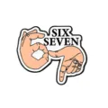 Funny number six seven hand gesture enamel pin brooch alloy backpack clothing badge accessory - Hand Gesture Style (CZ3729-1)