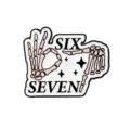 Creative skeleton hand gesture number enamel pin badge for backpack and clothing decoration. - Skeleton Gesture Style (CZ3729-2)