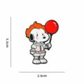Halloween Snoopy clown enamel pin cute cartoon brooch badge with red balloon 3.5cm - 1 Piece / Clown Style (CZ4954-4)