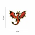 Gothic Red Western Dragon Enamel Pin Metal Brooch Badge Cool Gothic Clothing Accessories - Red Black Gradient (CZ3829-2)