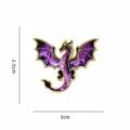 Gothic purple dragon enamel pin metal badge dark fantasy brooch fashion clothing accessories - Purple Black Gradient (CZ3829-4)