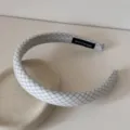 Sweet blue plaid headband, soft fabric hair hoop for women, stylish daily hair accessory. - 2cm Wide / Beige Plaid