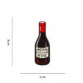 Spilla in smalto metallico a forma di bottiglia di vino rosso, 3x1cm, leggera 2g, accessorio moda. - Stile Bottiglia di Vino (CZ3661-1)