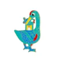 Broche aimant de réfrigérateur en métal émaillé créatif culturel de musée design antique. - Oiseau d'Eau en Bronze (BXT0027-1)