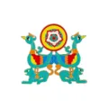 Museum cultural creative fridge magnet alloy imitation enamel traditional souvenir badge - Double Bird Sun Pattern (BXT0027-4)
