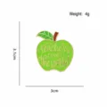 Teacher apple enamel pin cute green brooch badge with inspirational text teachers world - Green Apple Style (CZ3787-1)