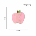 Cute pink apple enamel pin, love and teach theme brooch badge for teacher gift and graduation. - Pink Apple Style (CZ3787-3)