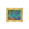 Van Gogh Iris Gemälde Kühlschrankmagnet, goldener Strassrahmen Metall Magnetaufkleber. - Schwertlilien-Stil B (BXT0387-6)