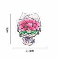 Floral bouquet enamel pin fridge magnet alloy cute flower badge decorative accessory gift. - Calla Lily Bouquet (BXT0173-6) / Refrigerator Magnet / Electrophoretic Black