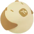Cute silicone dog touch night light, soft eye-caring bedside lamp with dimming for bedroom. - Brown Capybara